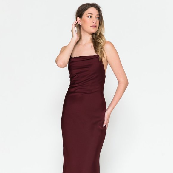 Amelia Couture Dresses & Skirts - NEW LONG OFF THE SHOULDER SATIN SLEEVELESS A-LINE GOWN WITH LACE UP BACK AC 6111